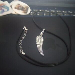 Handmade Silver Plated Wing Necklace